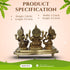 Brass Laxmi Ganesh God Idol Statue 1059g